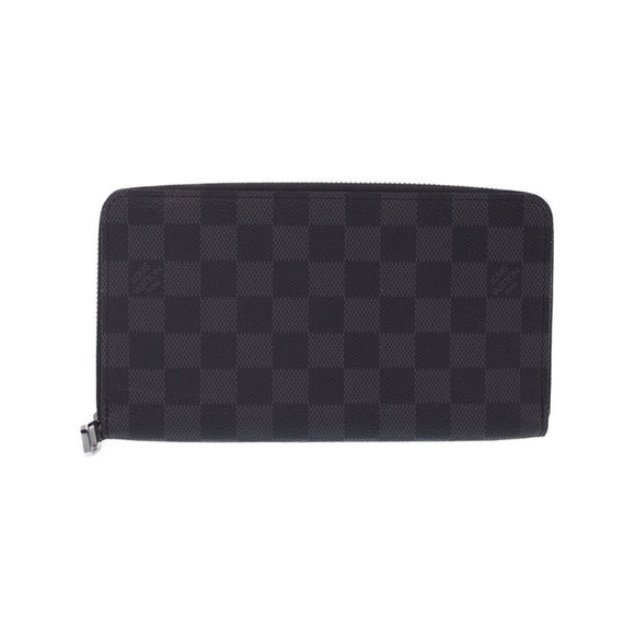 Louis Vuitton Zip Organizer Zippy Long Black Wallet Graphite Damier - Picture 1 of 5